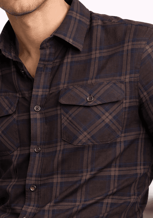 ODCC 2 Pocket Flap Checkered Full Sleeve Shirt YM0760 – photo 5