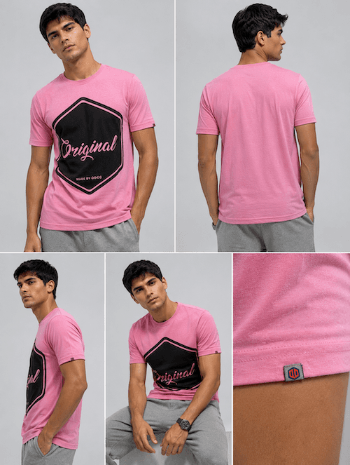 ODCC Original Graphic Printed Cotton Round Neck T-Shirt for Men – Dark Pink – photo 5