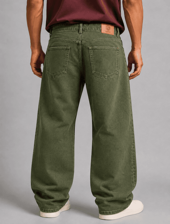 ODCC Men's RFD Green Baggy Fit Denim Jeans | Non-Stretch | J1781. – photo 6