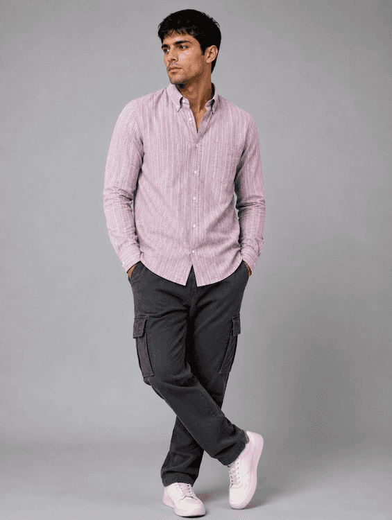 ODCC Pink Stripe Cotton Shirt RG1006 – photo 7