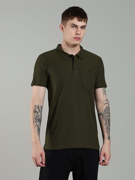 ODCC COLLAR PATCH POCKET H/S T02433