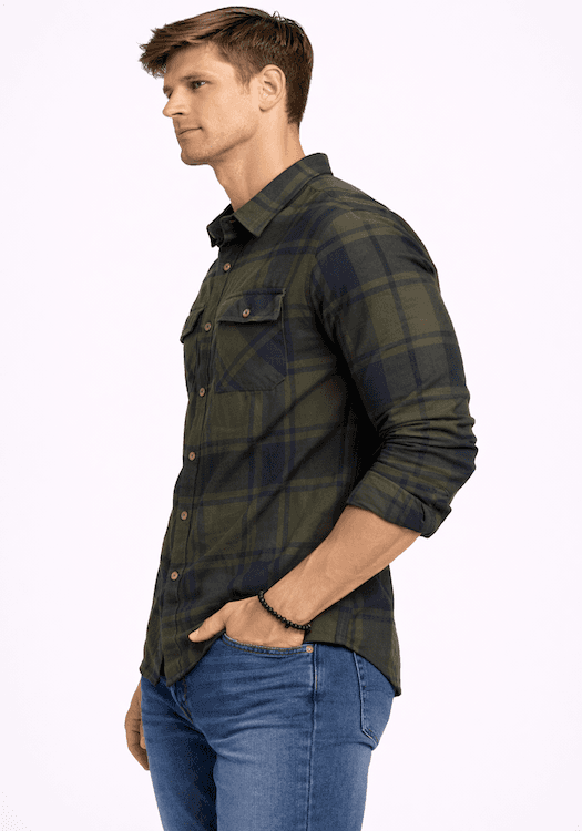 ODCC 2 Pocket Flap Checkered Full Sleeve Shirt YM0783 – photo 2