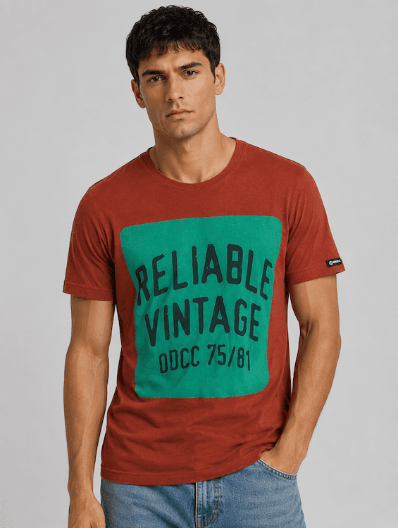 ODCC ROUND NECK PRINTED HALF SELEEVS T02531 – photo 1