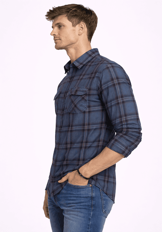 ODCC 2 Pocket Flap Checkered Full Sleeve Shirt YM0759 – photo 3