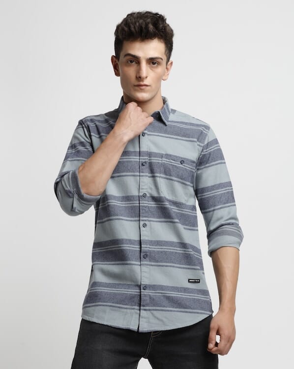 ODCC STRIPE SHIRT F/S RN0019