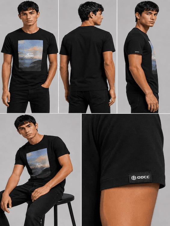 ODCC ROUND NECK PRINTED HALF SELEEVS T02534 – photo 8