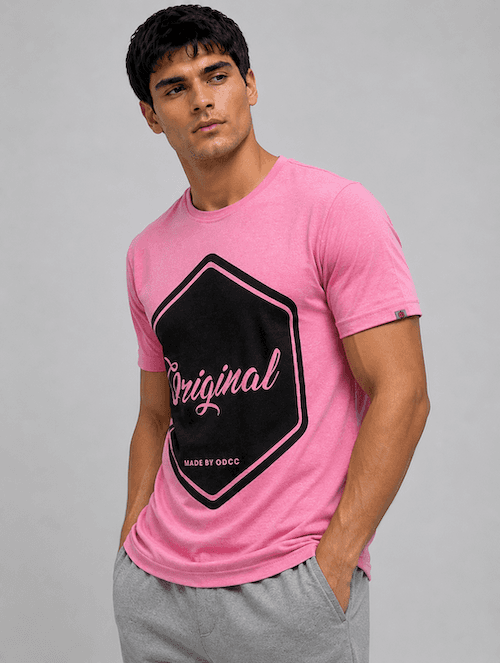 ODCC Original Graphic Printed Cotton Round Neck T-Shirt for Men – Dark Pink – photo 2