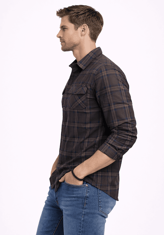 ODCC 2 Pocket Flap Checkered Full Sleeve Shirt YM0760 – photo 3