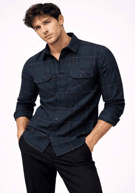 ODCC 2 Pocket Flap Checkered Full Sleeve Shirt YM0757 – photo 2