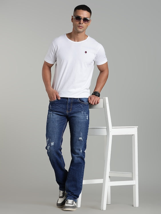 ODCC DARK BLUE ZIP TORN UP DENIM J1766 – photo 7