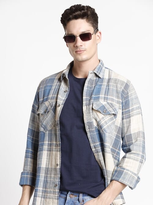 ODCC 2POCKET CHECK SHIRT F/S RN0036 – photo 2