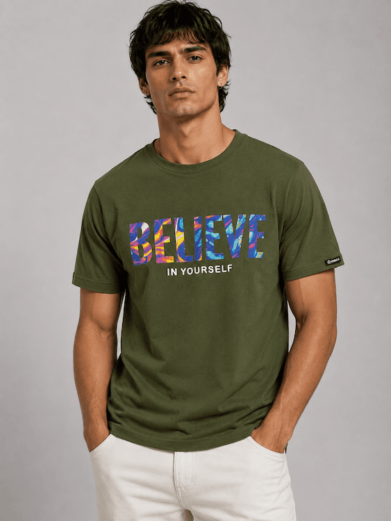 ODCC ROUND NECK PRINTED HALF SELEEVS T02538 – photo 1