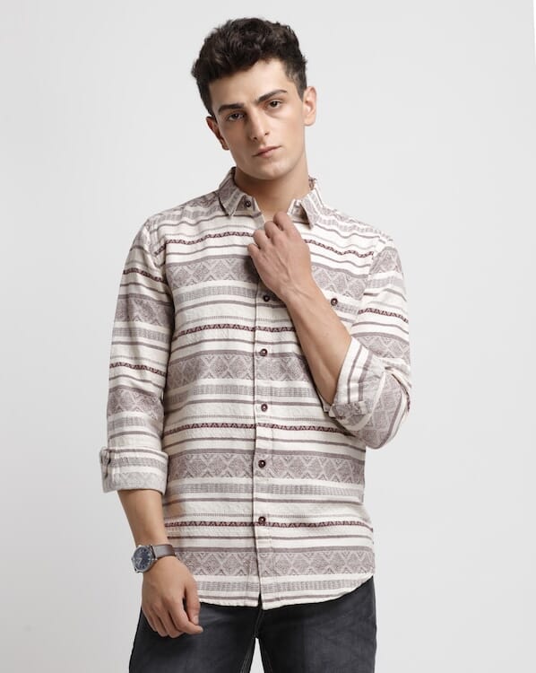 ODCC H STRIPES   SHIRT F/S RN0030