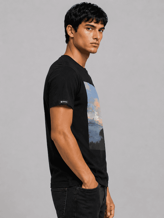 ODCC ROUND NECK PRINTED HALF SELEEVS T02534 – photo 7