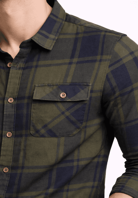 ODCC 2 Pocket Flap Checkered Full Sleeve Shirt YM0783 – photo 5