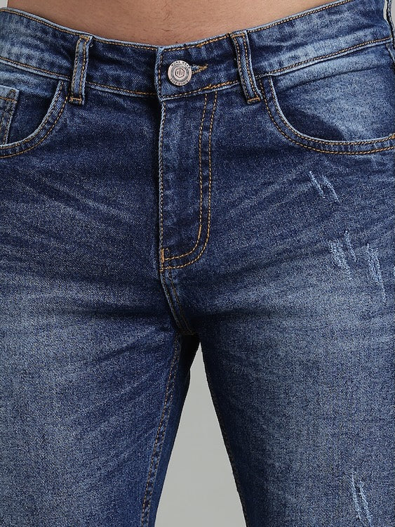 ODCC DARK BLUE ZIP TORN UP DENIM J1766 – photo 6