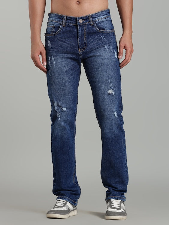 ODCC DARK BLUE ZIP TORN UP DENIM J1766 – photo 1