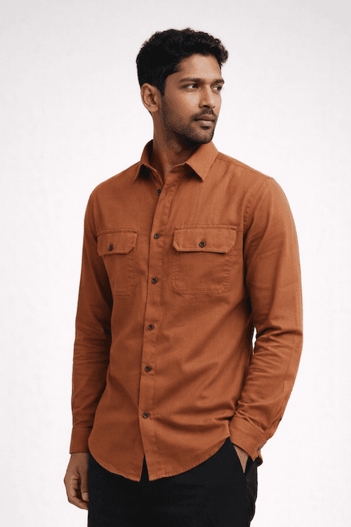 ODCC 2 POCKET FLAP Full Sleeve Shirt YM0780 – photo 2