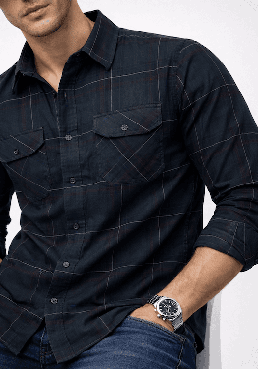 ODCC 2 Pocket Flap Checkered Full Sleeve Shirt YM0757 – photo 5