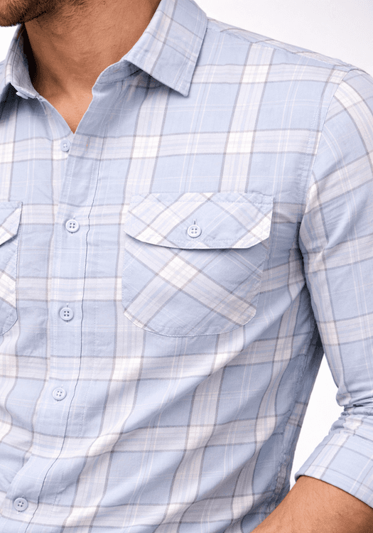 ODCC 2 Pocket Flap Checkered Full Sleeve Shirt YM0764 – photo 6