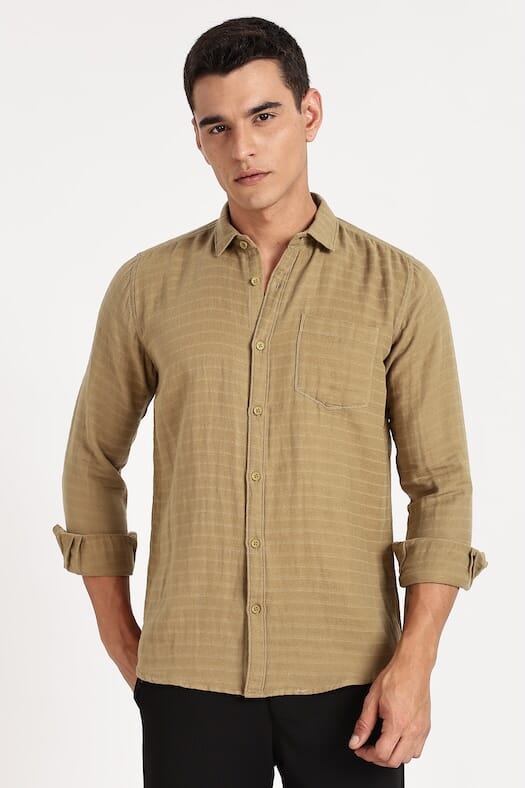 ODCC 1 POCKET TEXTURED SHIRT F/S RN0048