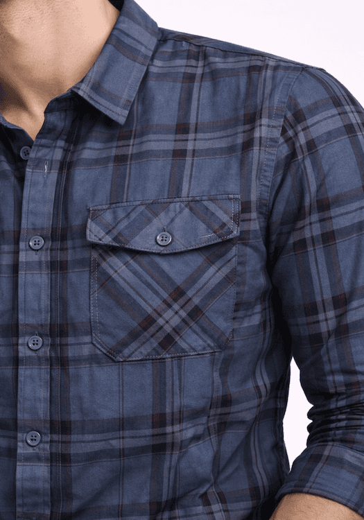 ODCC 2 Pocket Flap Checkered Full Sleeve Shirt YM0759 – photo 5