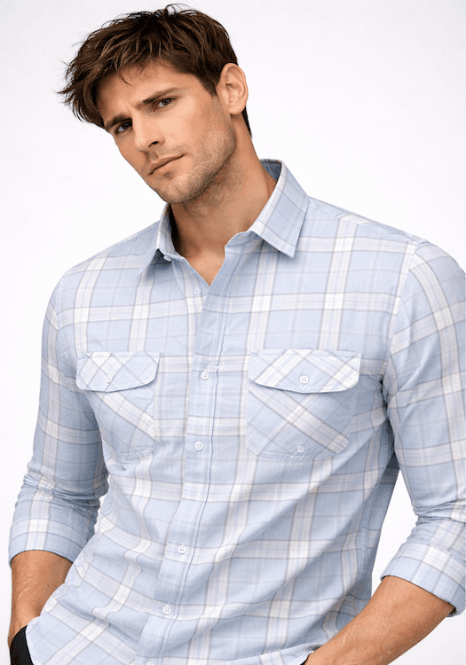 ODCC 2 Pocket Flap Checkered Full Sleeve Shirt YM0764 – photo 5