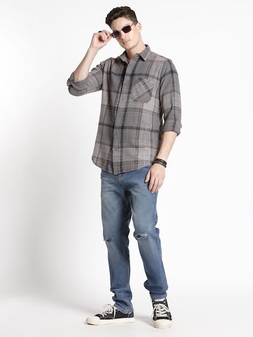 ODCC 1POCKET CHECK SHIRT F/S RN0037 – photo 4