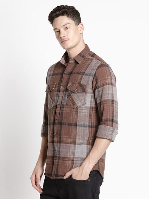 ODCC 2POCKET CHECK SHIRT F/S RN0035 – photo 2