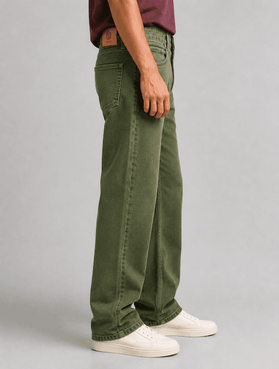 ODCC Men's RFD Green Baggy Fit Denim Jeans | Non-Stretch | J1781. – photo 4