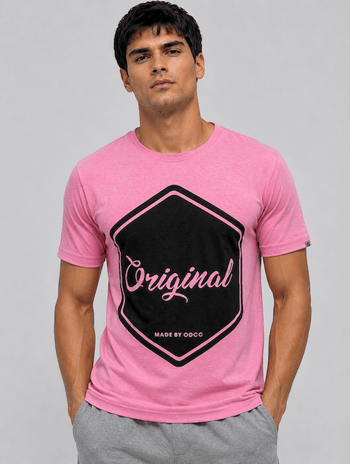 ODCC Original Graphic Printed Cotton Round Neck T-Shirt for Men – Dark Pink – photo 1