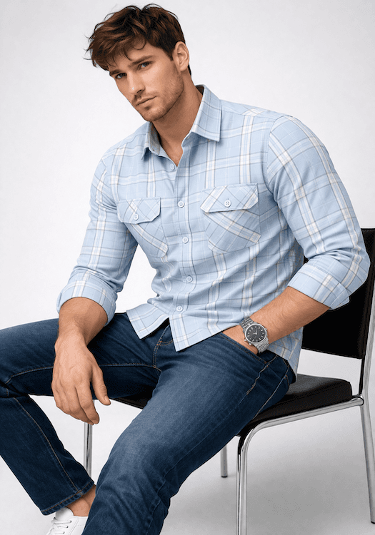 ODCC 2 Pocket Flap Checkered Full Sleeve Shirt YM0764 – photo 3